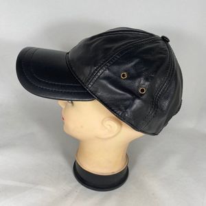 Scala Signature Leather Baseball Cap NWOT
